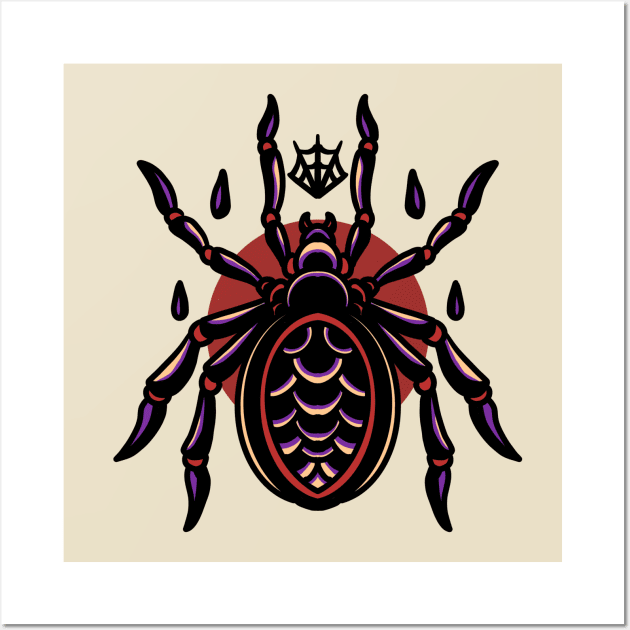 spider oldschool tattoo Wall Art by donipacoceng